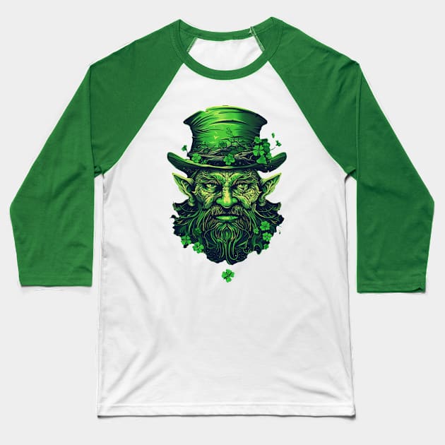 St Patricks Day Leprechaun Baseball T-Shirt by tatadonets